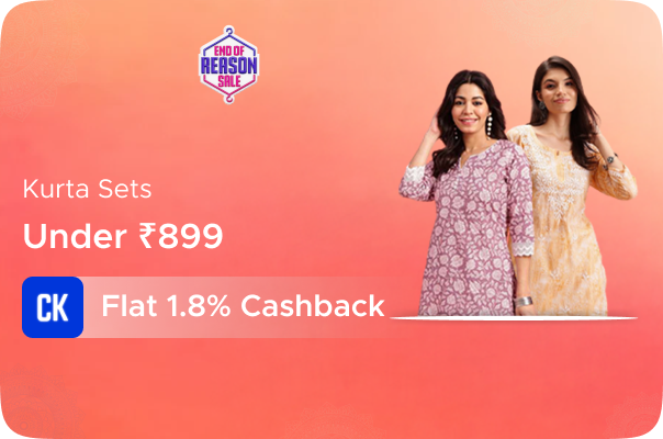 Myntra: Kurta Sets Under Rs 899 + Flat 1.8% Cashback